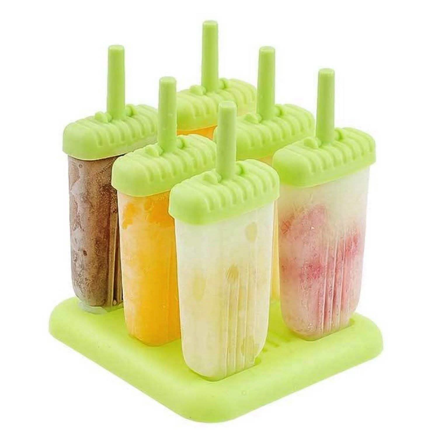 6-Piece Reusable Popsicle Mold Set