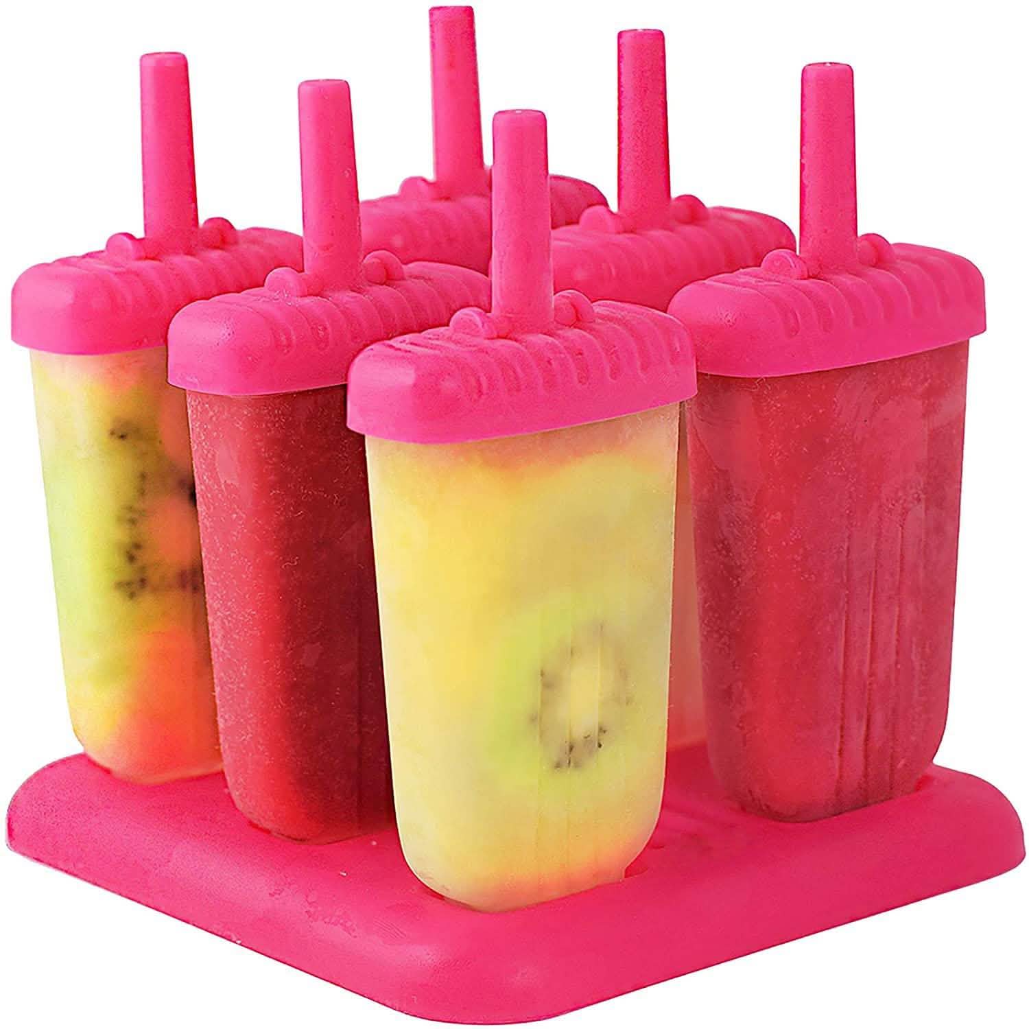 6-Piece Reusable Popsicle Mold Set