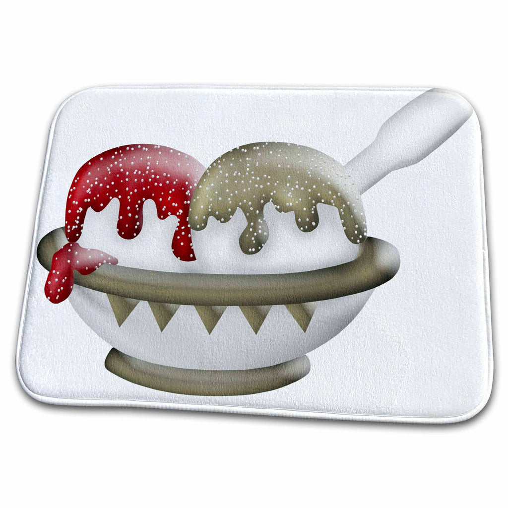 Ice Cream & Sprinkles Dish Drying Mat
